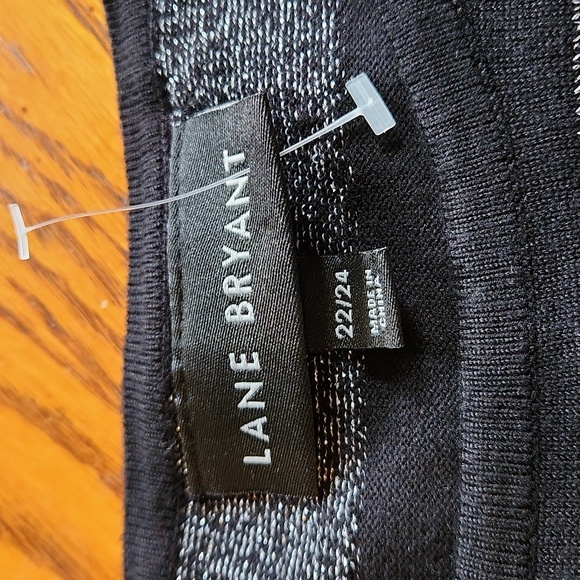 Lane Bryant Stripes Sweater with Rouched Sides - Picture 6 of 7